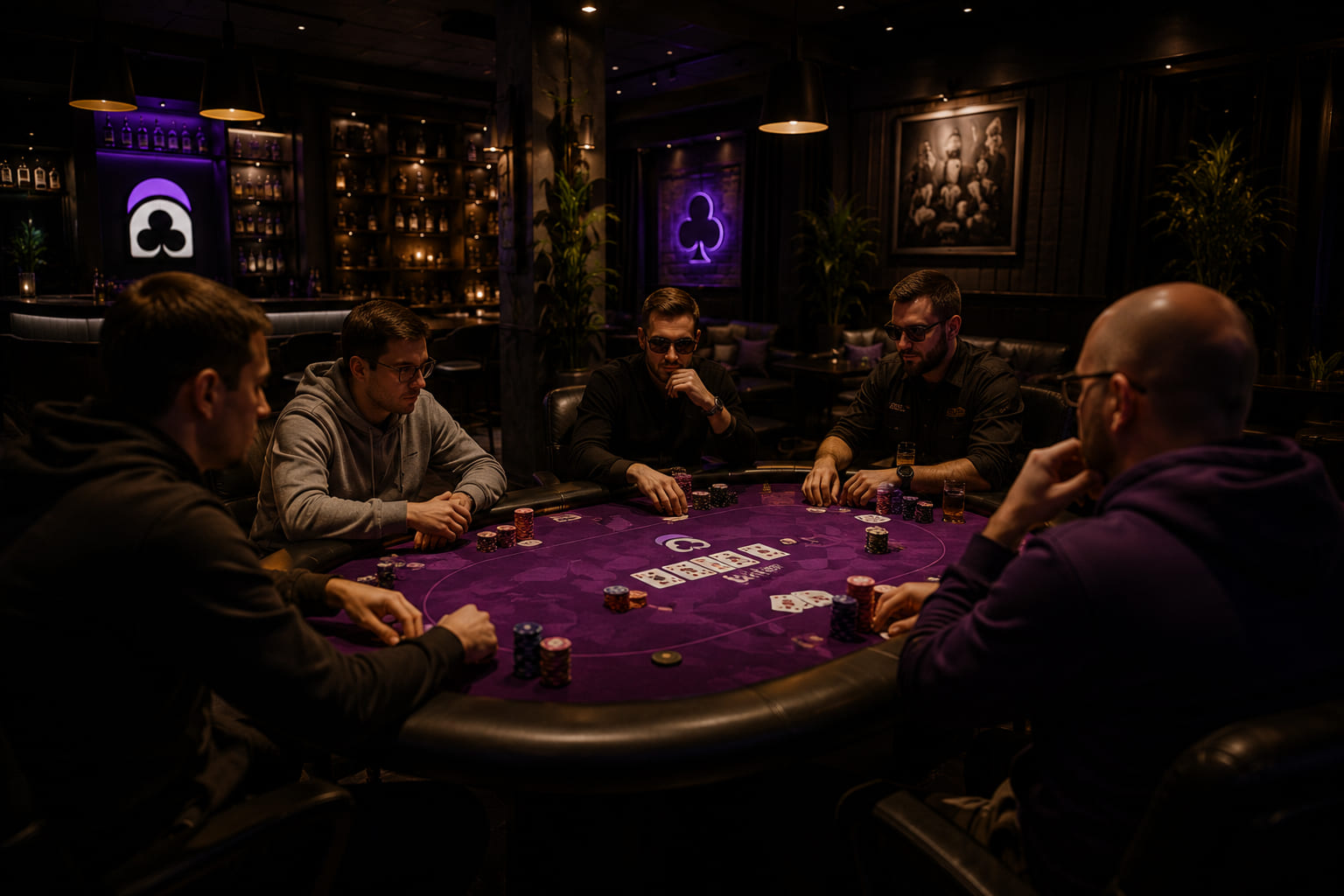 Rozgrywka przy stole pokerowym